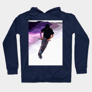 Scooting Through Space - Stunt Scooter Rider Hoodie